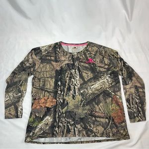 Women’s Mossy Oak Camo Outdoors Hunting Long Sleeve T Shirt  Size 2XL